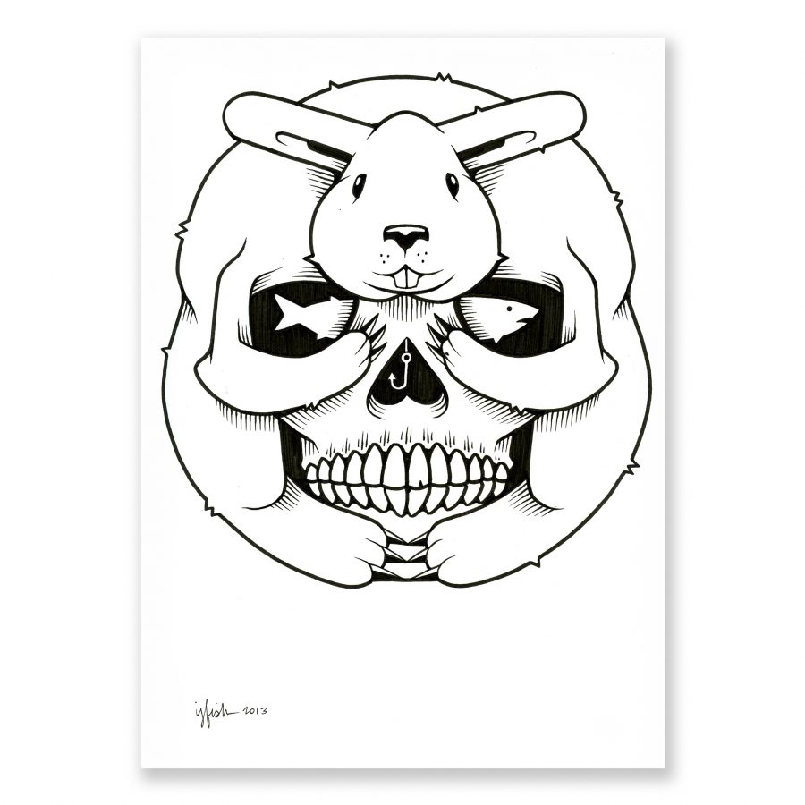 Jeremy Fish_Bunny Skull